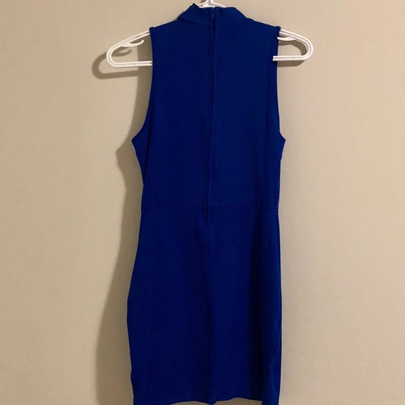 Revamped body con micro mini cobalt blue dress - Picture 3 of 8